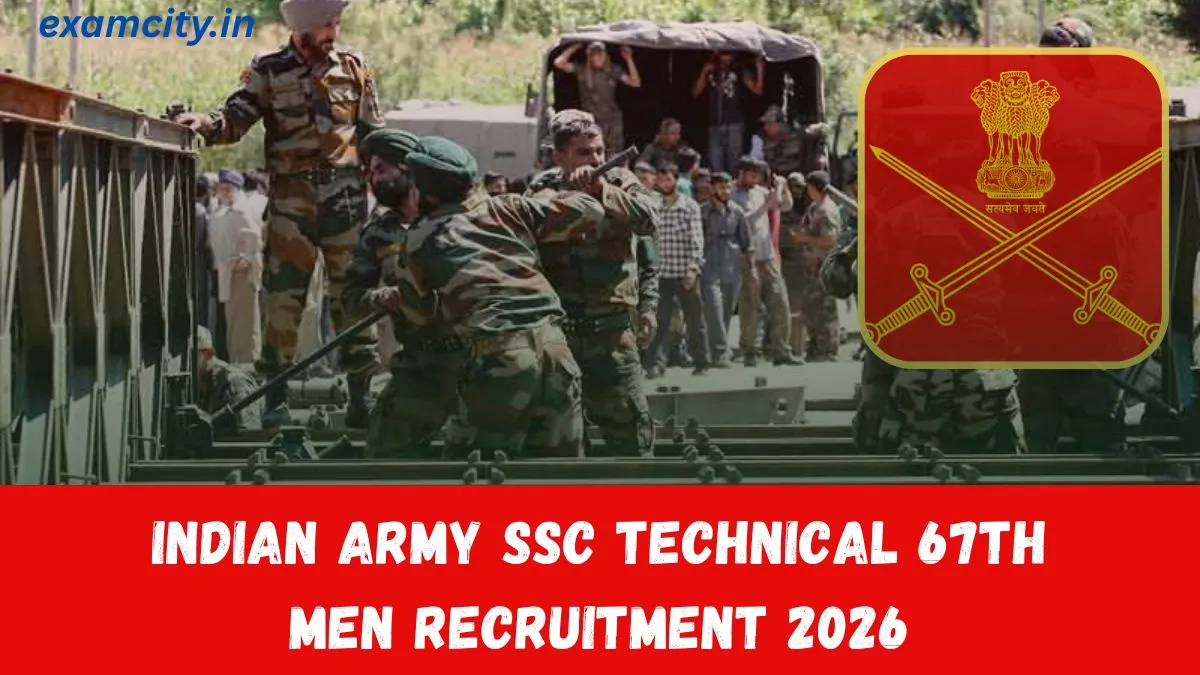 Indian Army SSC Technical 67th Men Recruitment 2026